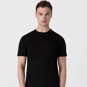 Sunspel Black Short Sleeve Men's Tee